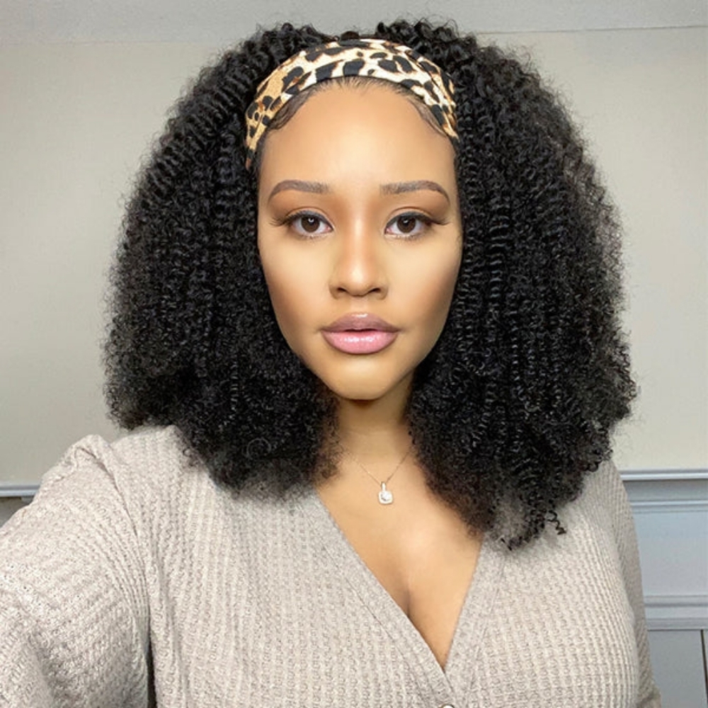 22 inch human hair kinky curly headband wig from Luvme Hair - never worn